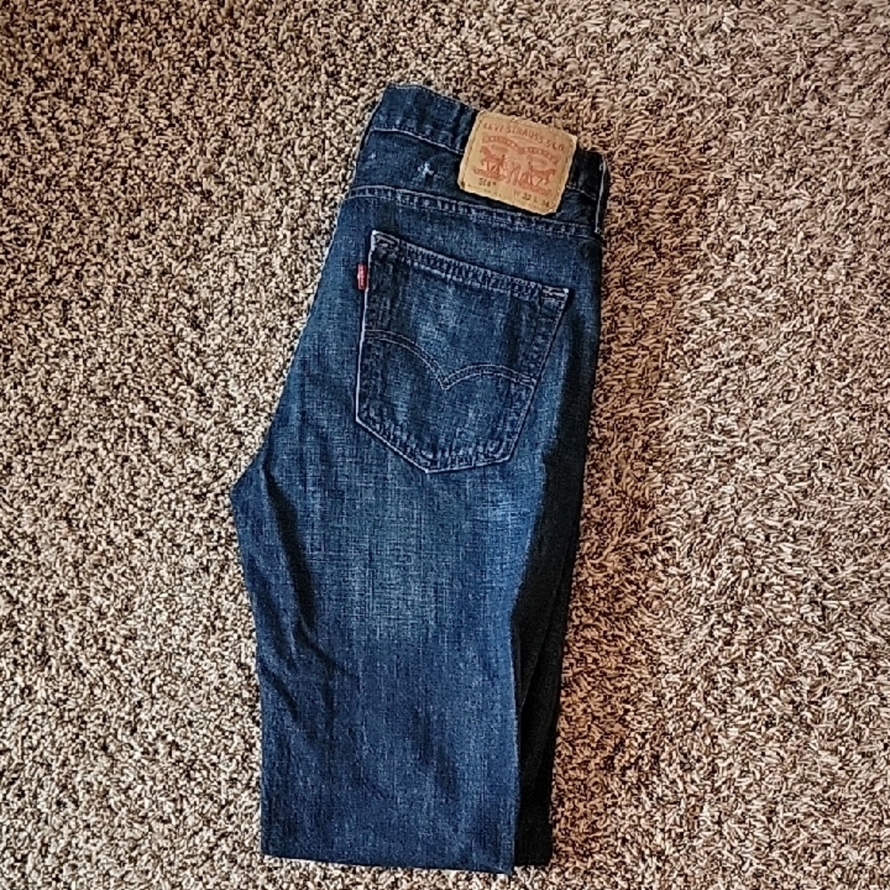 Levi's Dark Blue Straight Jeans